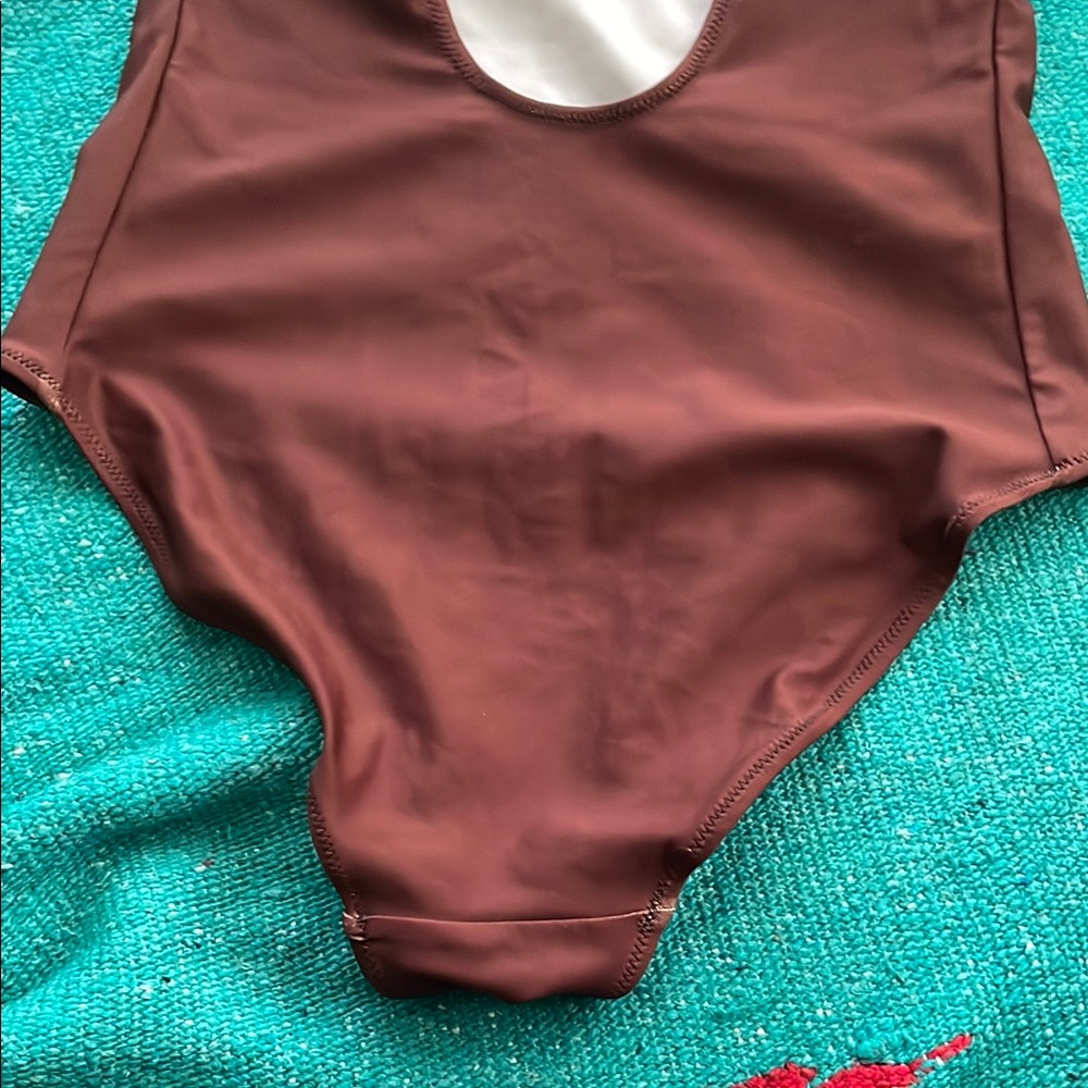 Cherry Print Brown Swimsuit M 🍒 - Picture 6 of 8